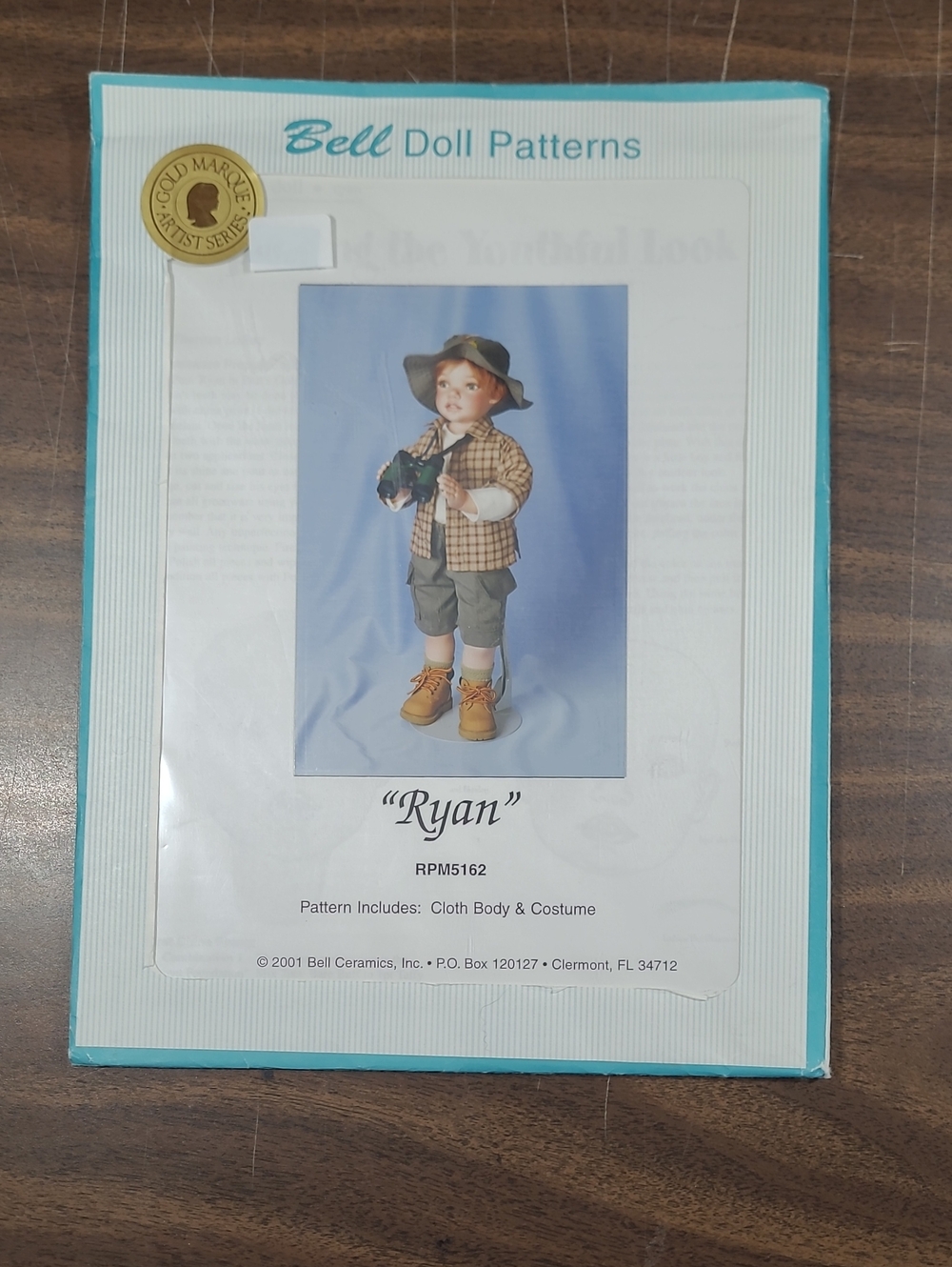 Bell Doll Patterns "Ryan" Sewing Pattern - Blue/Turquoise Accent #RPM5162